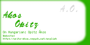 akos opitz business card